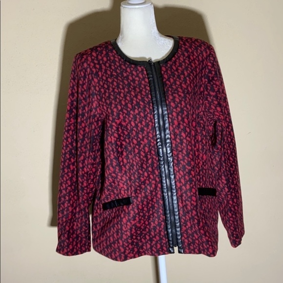 Bob Mackie Wearable Art zip Up Jacket - Picture 2 of 8